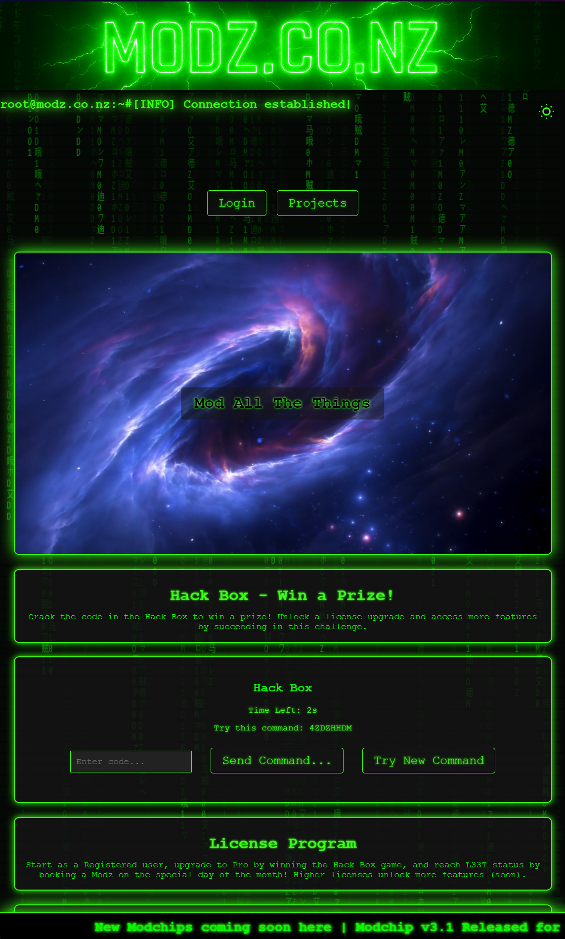 modz.co.nz website screenshot